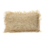 Het raffia -kussendeksel rechthoekig - natuurlijk - 30x50