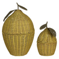 Opbergmand set Geel Rotan hout
