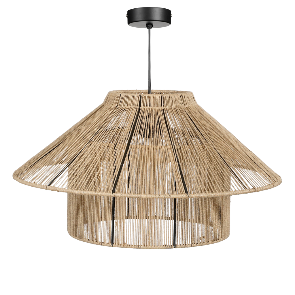 Elsa Hanglamp - H28 x Ø50 cm - Jute - Lichtbruin