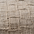 De linnen Damier kussenhoes - naturel