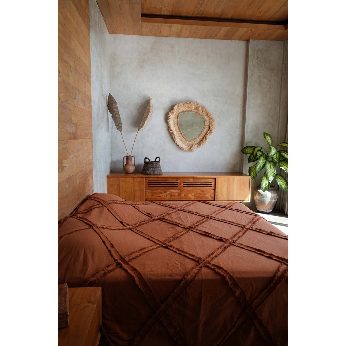 De Berber-bedsprei - Terracotta
