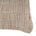 De linnen Damier kussenhoes - naturel