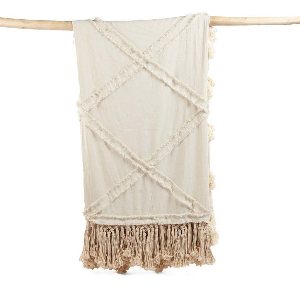 De Berber Bedsprei - Naturel