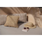 De Raffia Flores Kussenhoes Vierkant - Naturel - 40x40