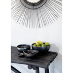 The Burned Curved Bowls - Zwart - Set van 3